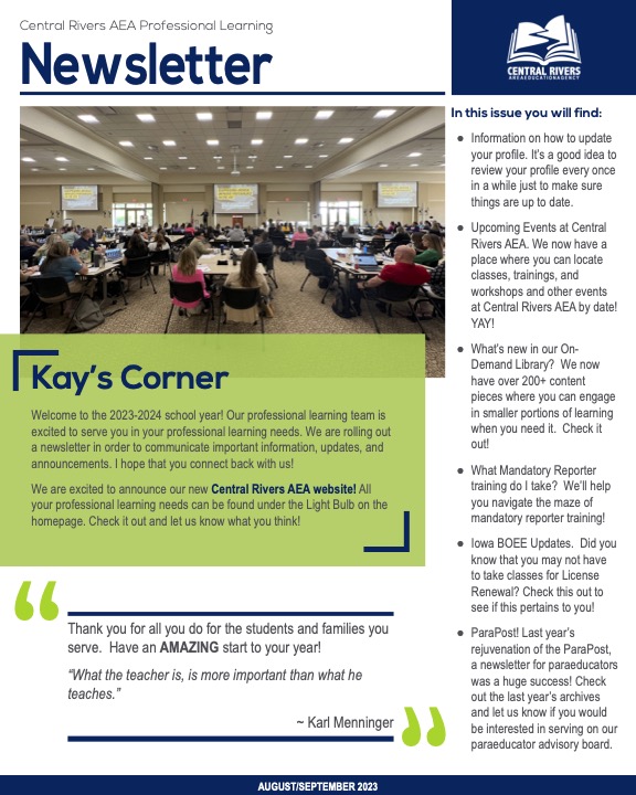 Professional Development Newsletter