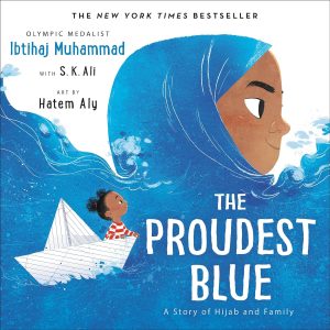 book cover for title, the Proudest Blue