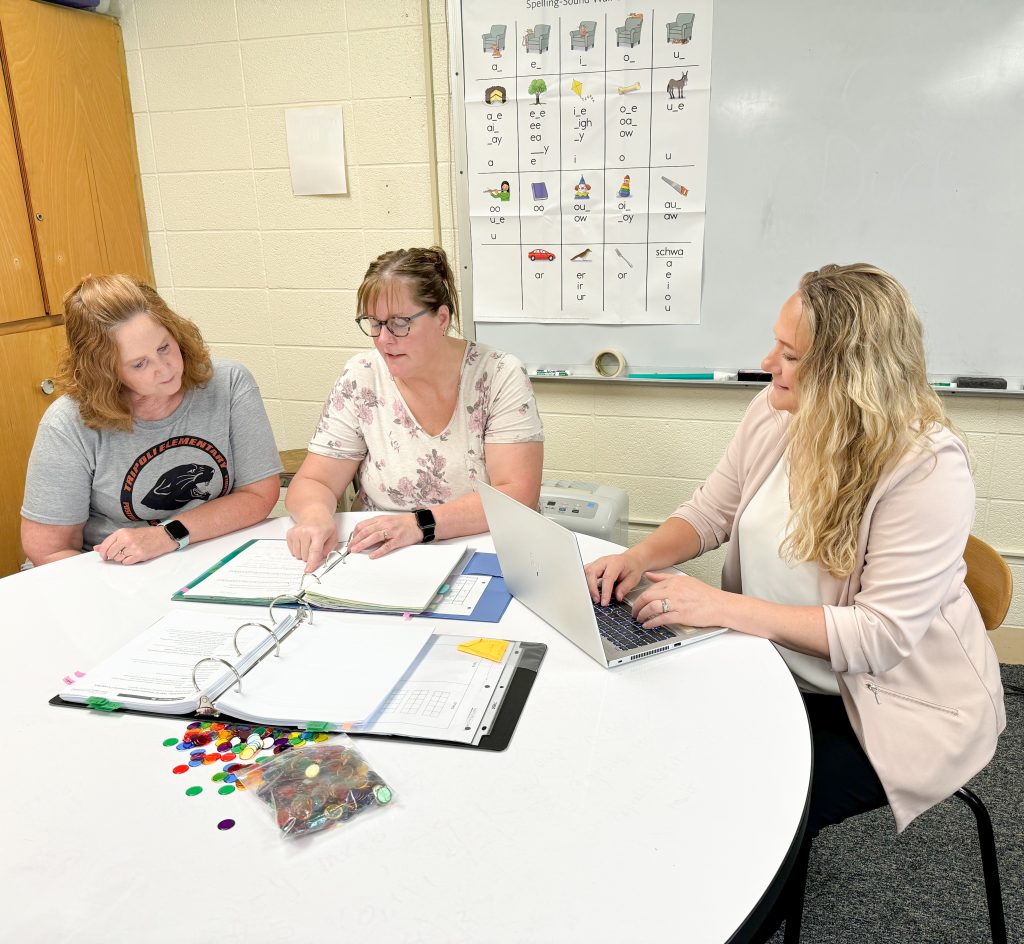 Pamela Seehase, Tripoli Curriculum Coordinator, Tracy Anderson, Tripoli High School Special Education & Amie Smith, CRAEA Consultant for Mathematics
