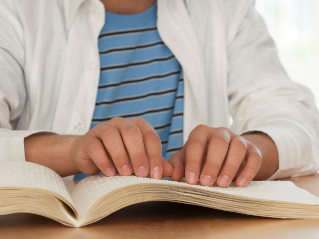 Braille book reading