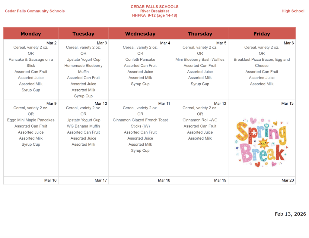 River Hills March breakfast 1