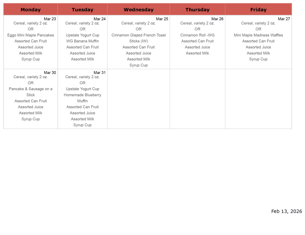 River Hills March breakfast 2