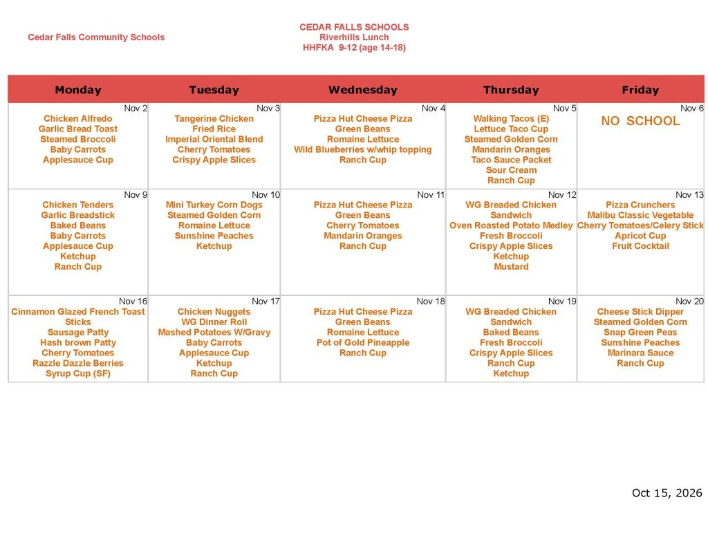 Nov. Lunch menu (1) - River Hills School