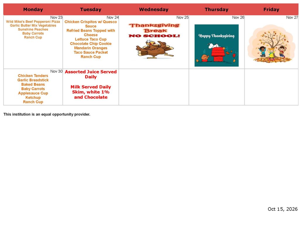 Nov. Lunch menu (2) - River Hills School