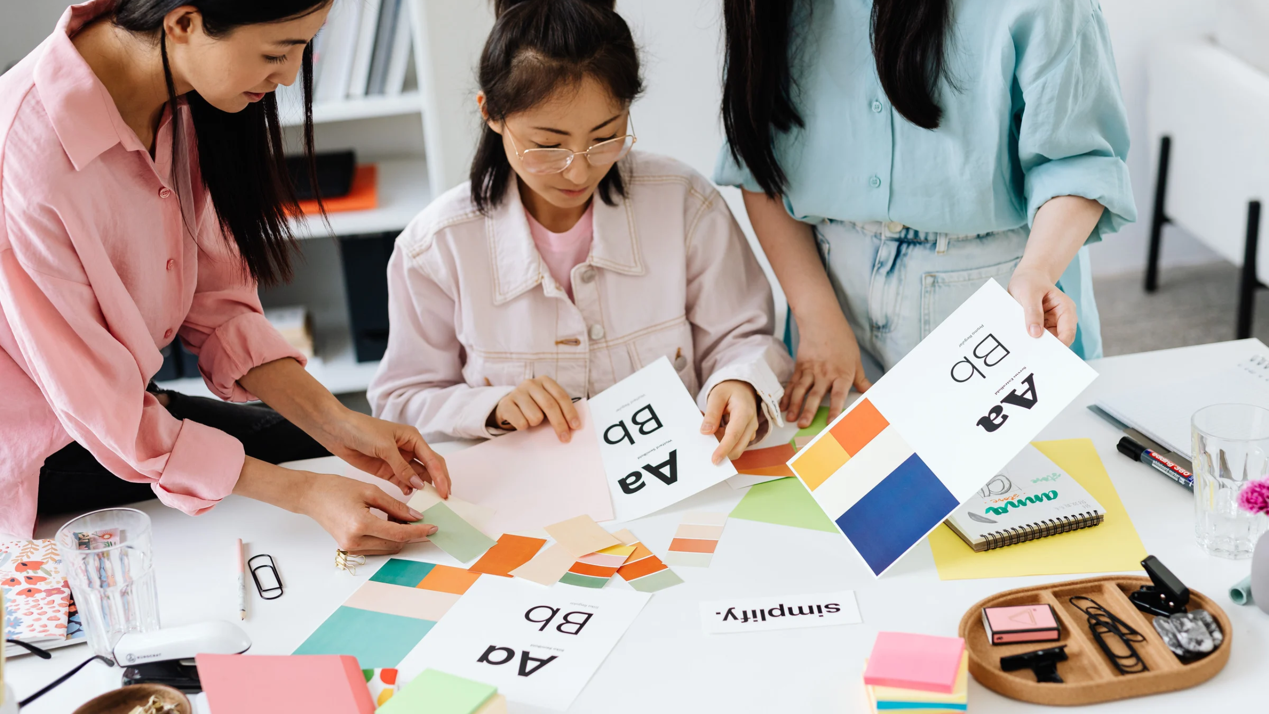 Students learning languages